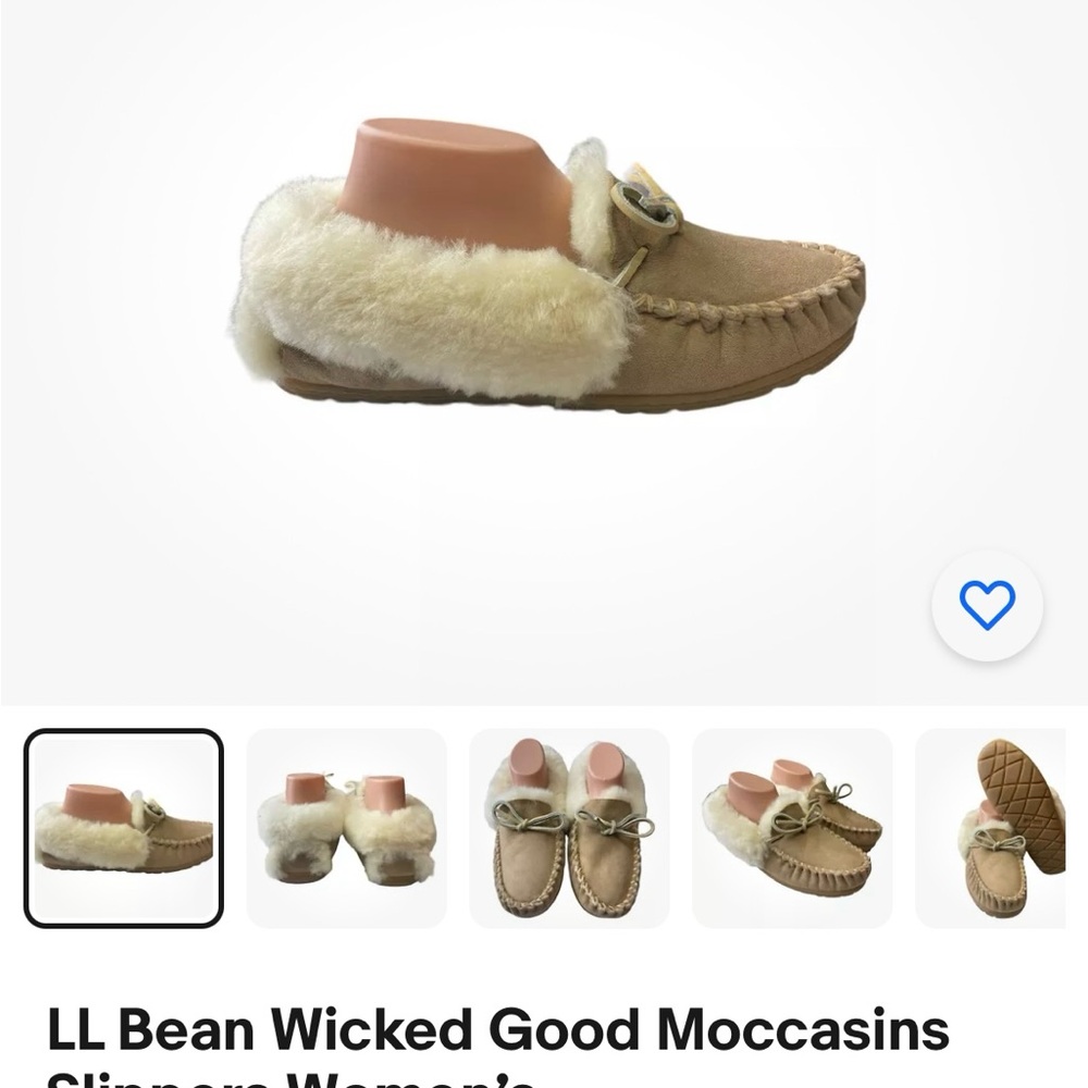 New never worn LLbean slippers size 7.